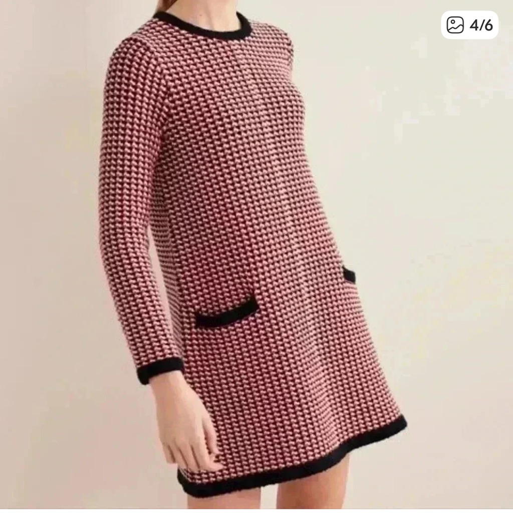 Boden Jacquard Knitted Mini Dress Size 2r